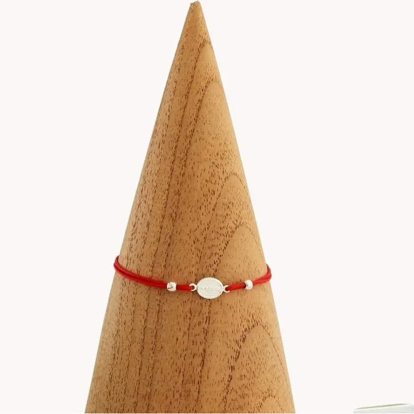 Chic Red Bracelet with Silver St Benedict Medallion